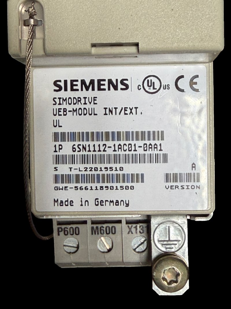 Siemens SIMODRIVE LT-MSiemens SIMODRIVE UEB-Modul INT/EXT Art.-Nr. 6SN1112-1AC01-0AA1 Seriennummer T-L22019510