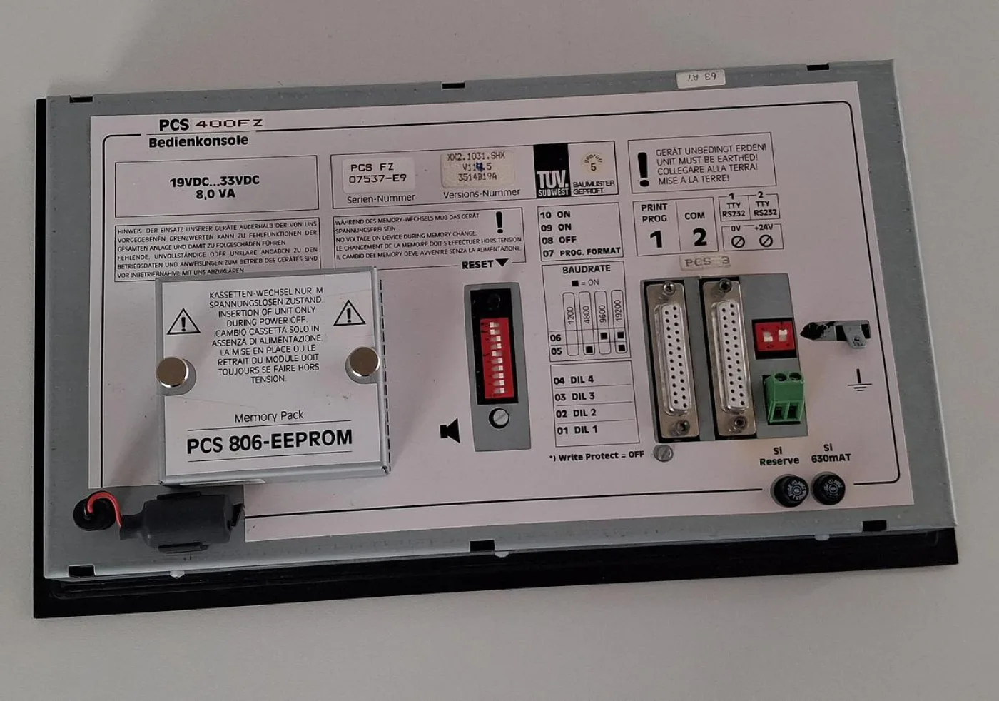 Bosch PCS 406 Operator Panel – New - 3