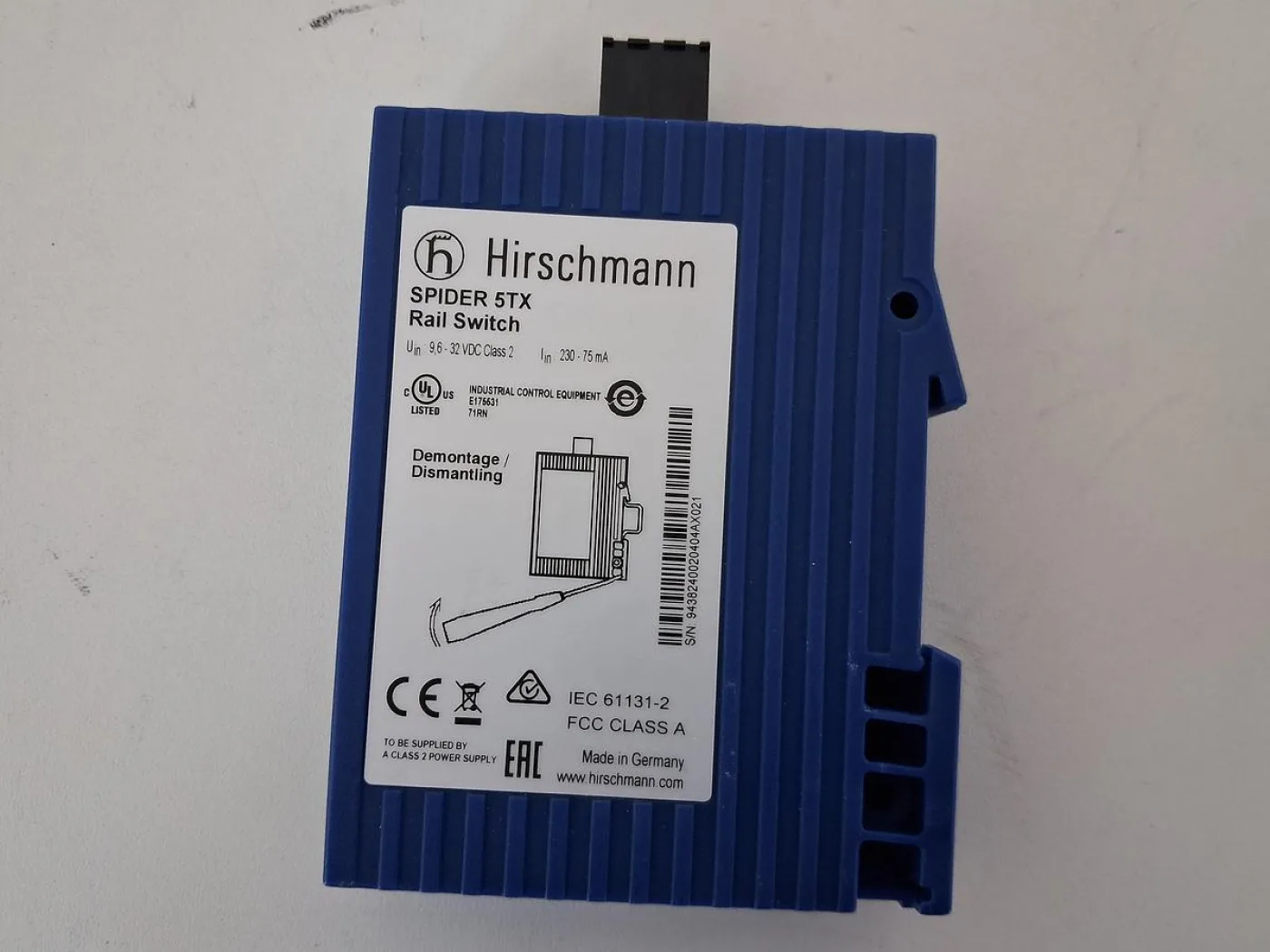 Hirschmann SPIDER 5TX Rail Switch - 6