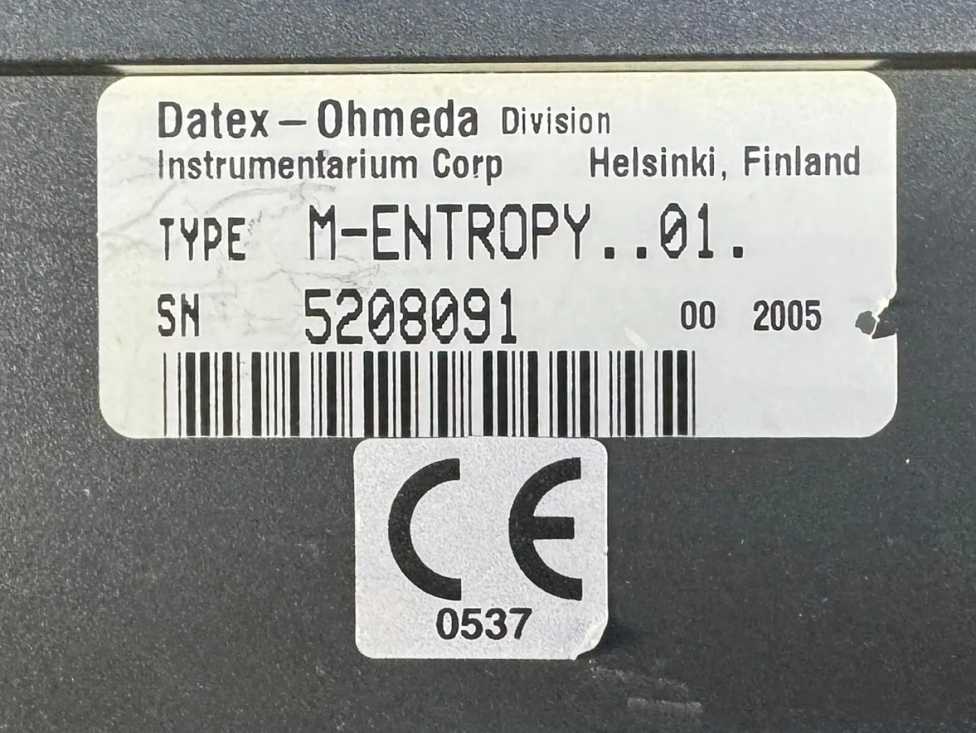Datex-Ohmeda M-Entropy REF: M-Entropy..01 YOM: 2005 - 6