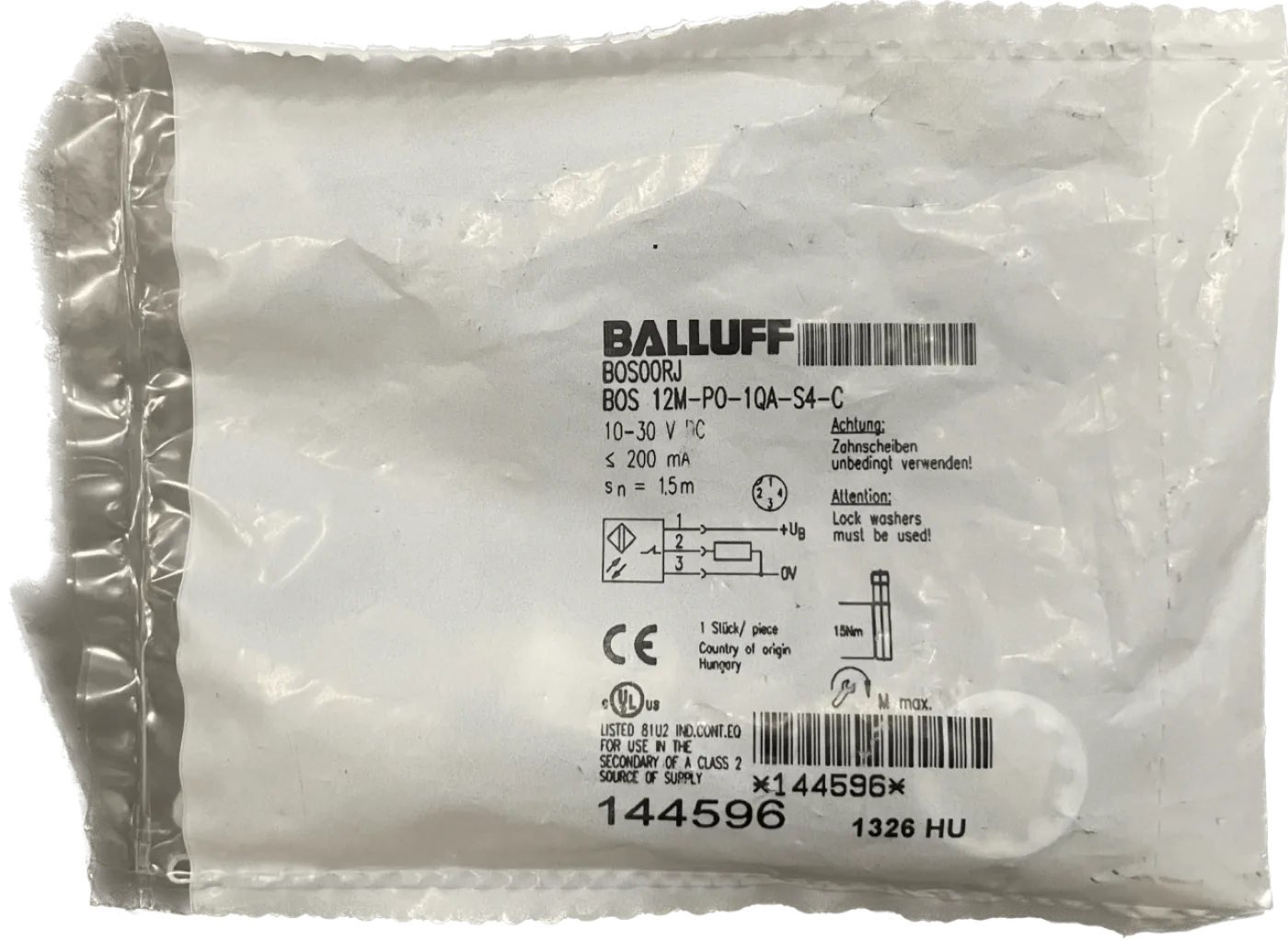 Balluff Reflexionslichtschranken BOS 12M-PO-PR10-S4 - 2