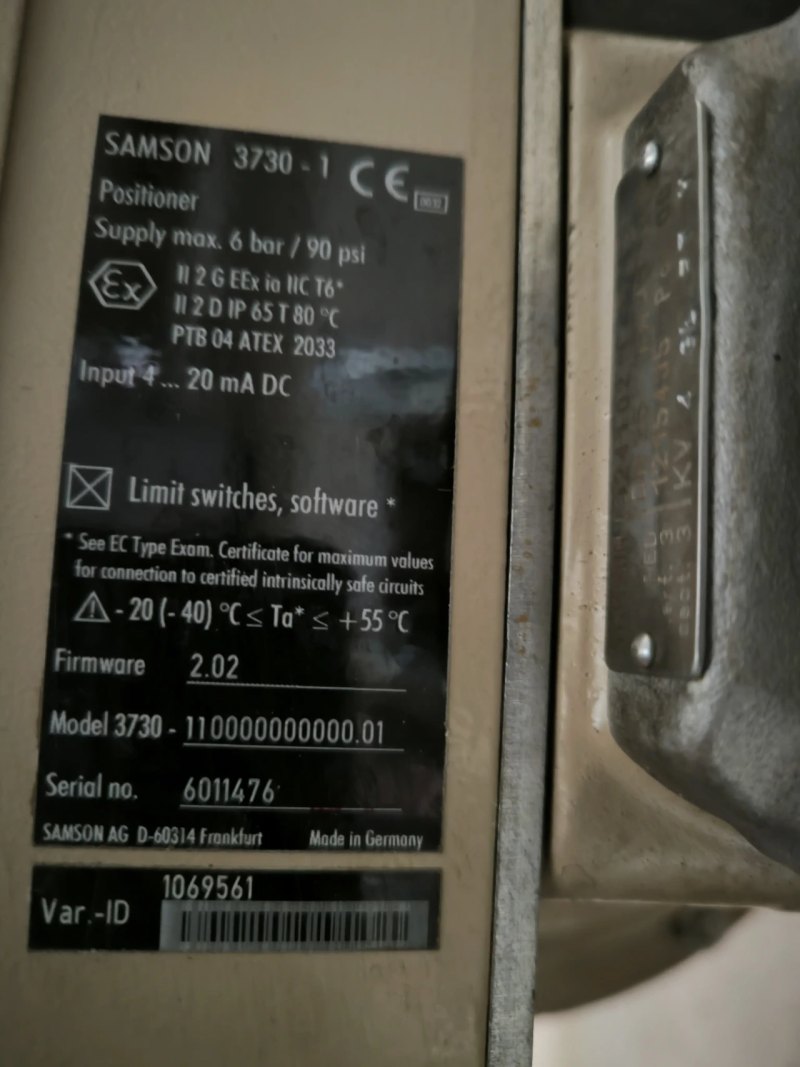 PROPORTIONAL SOLENOID VALVE SAMSON DN25 PN40