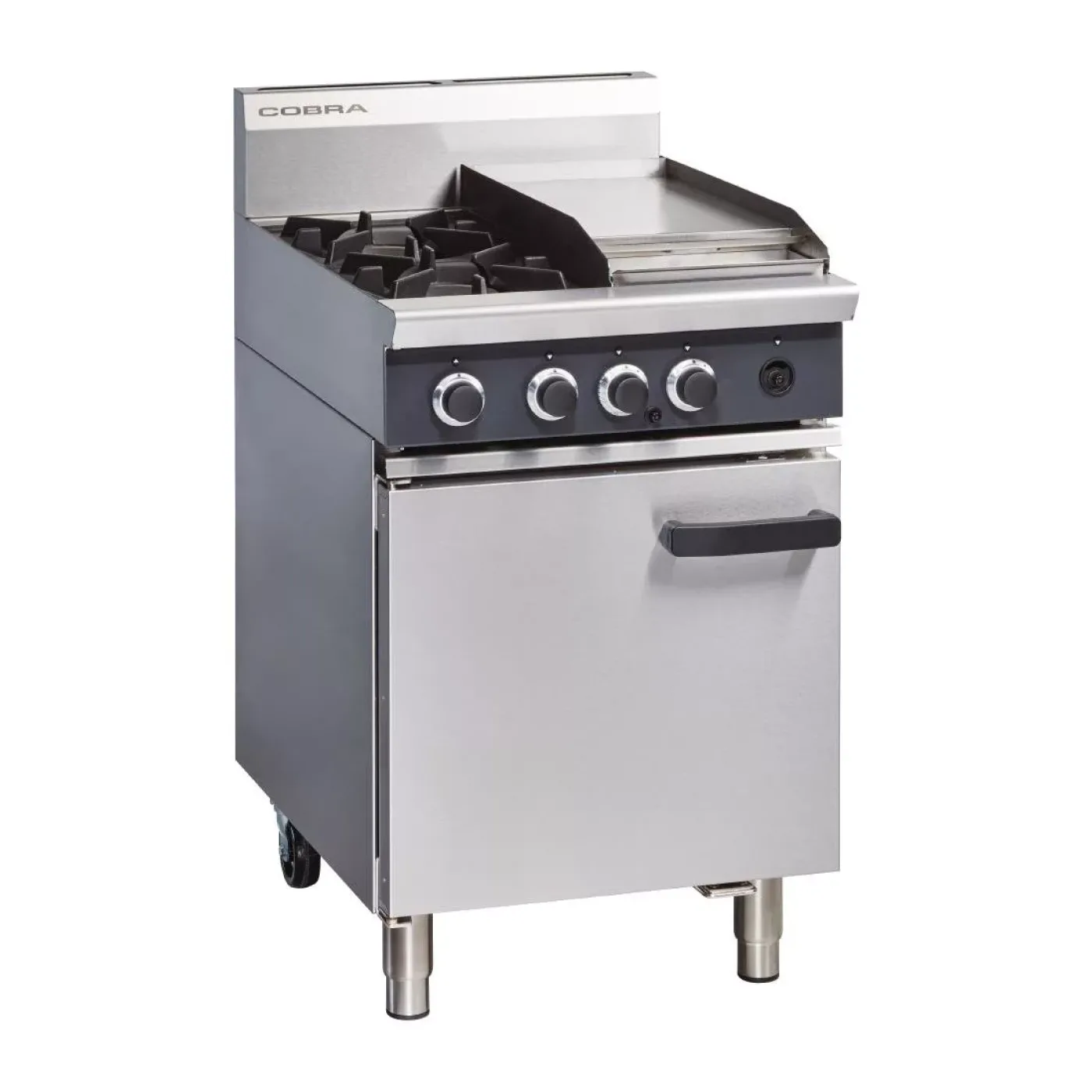 Blue Seal Cobra Natural Gas Range 2 Burner Static Oven with Griddle CR6C/N - islandcatering - 1