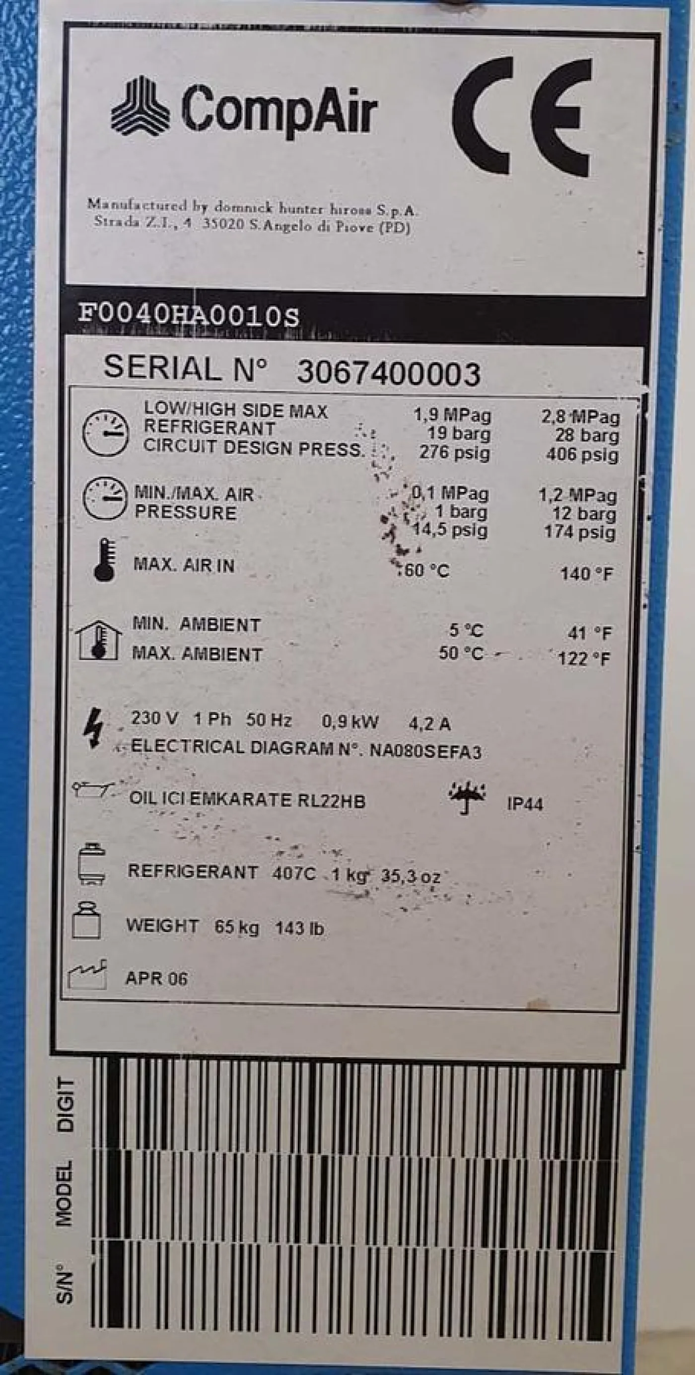 CompAir F40H Refrigeration Compressed Air Dryer - 4