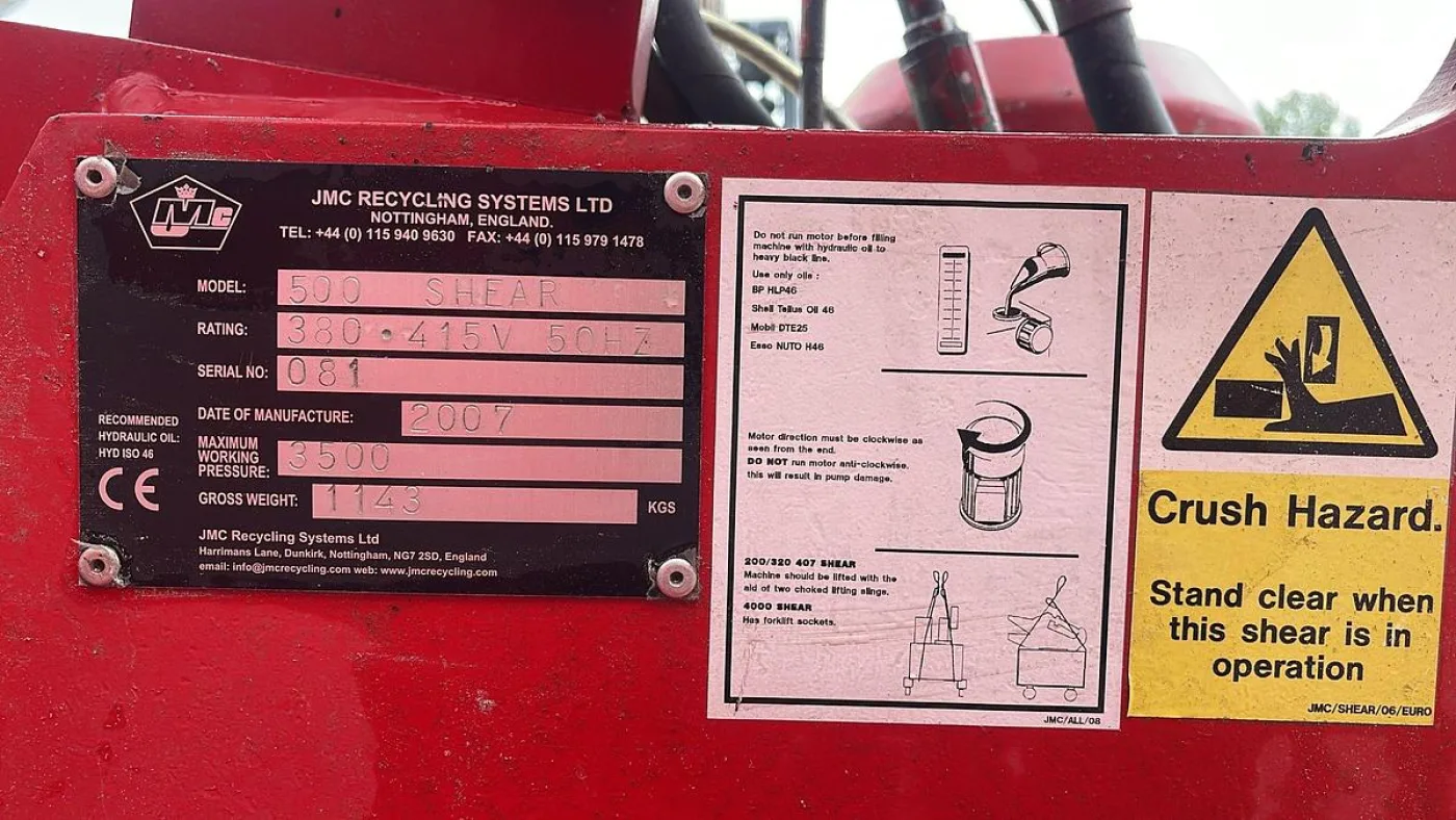 2007 JMC McIntyre 500 Alligator Shear - 2