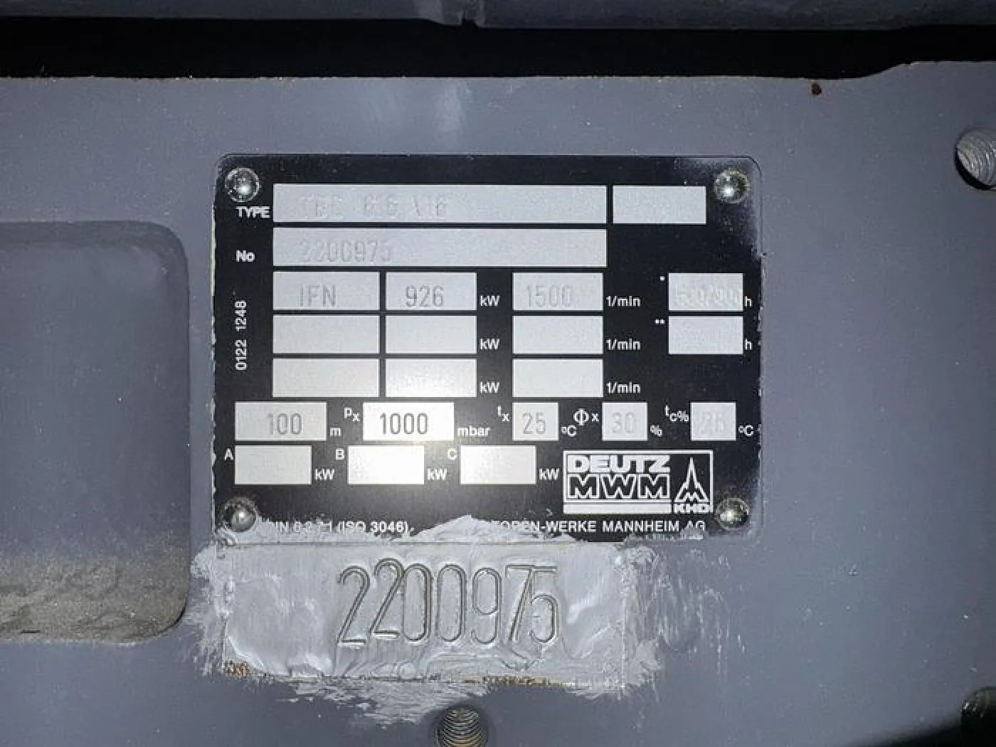 DEUTZ TBD 616-V16 / KUNZLER DIESEL GEN.SET 1000 KVA - 5