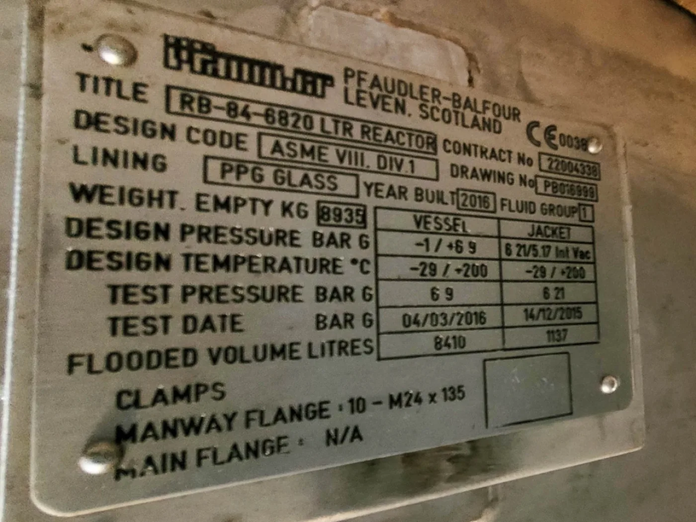 Pfaudler-werke RB-84-6820 - Glass-lined Reactor - 7