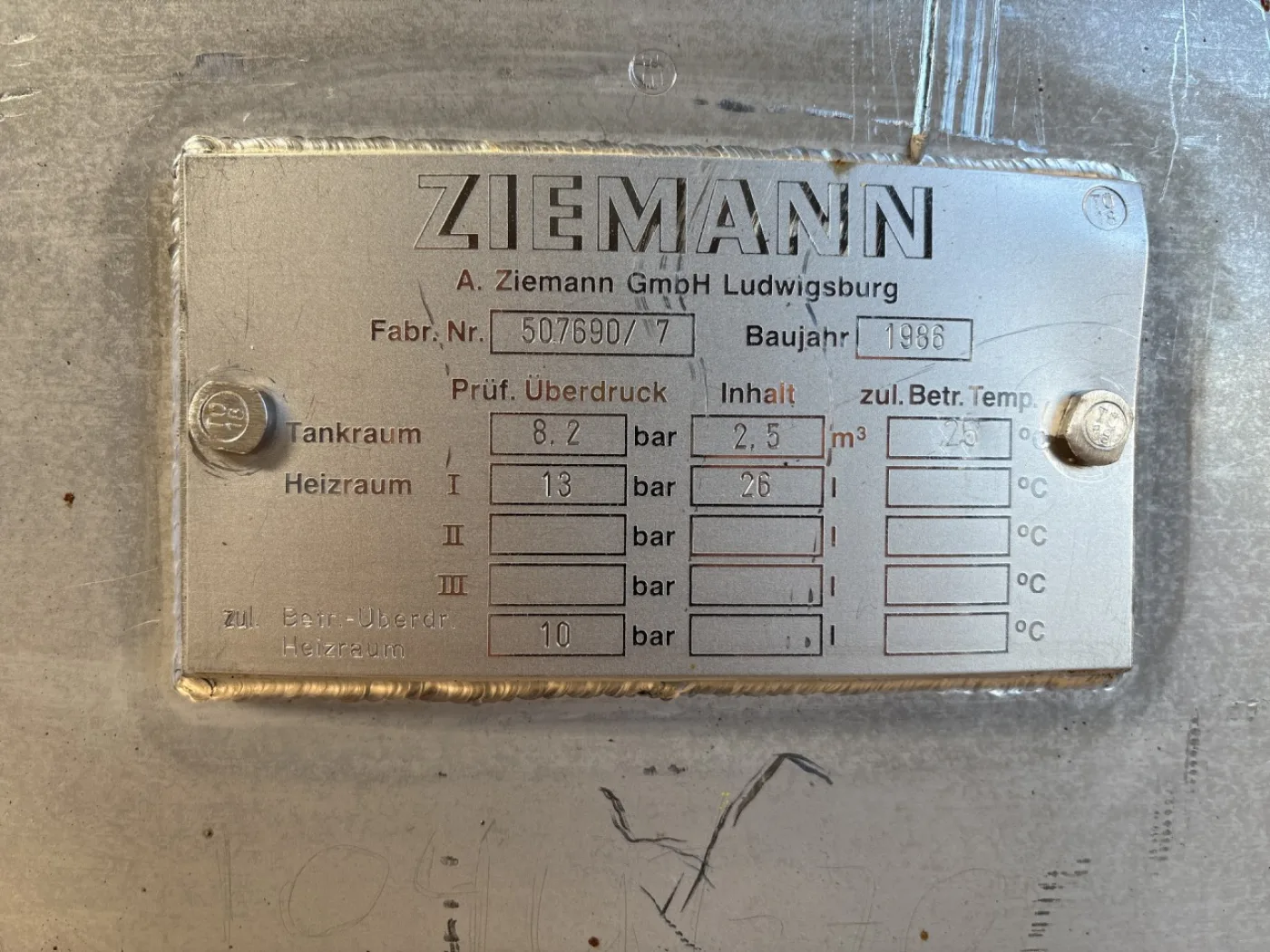 Ziemann 2500 Ltr - Stainless Steel Reactor - 6