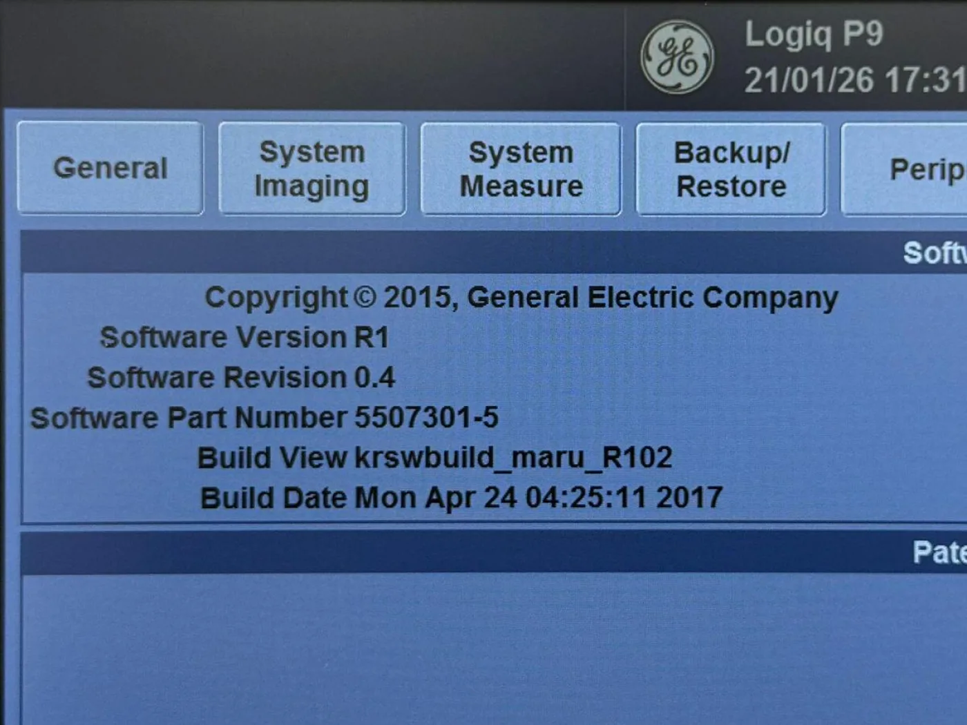 GE LOGIQ P9 YOM: 2016 R1 with Convex C1-5-RS YOM: 2022 and Linear Probe 9L-RS YOM: 2018 - 6