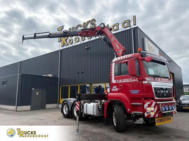 MAN TGS 33,480 + FASSI F235 + 4X EXT. + REMOTE + euro 5 + 6X4 + TRAILER HYDRAULICS