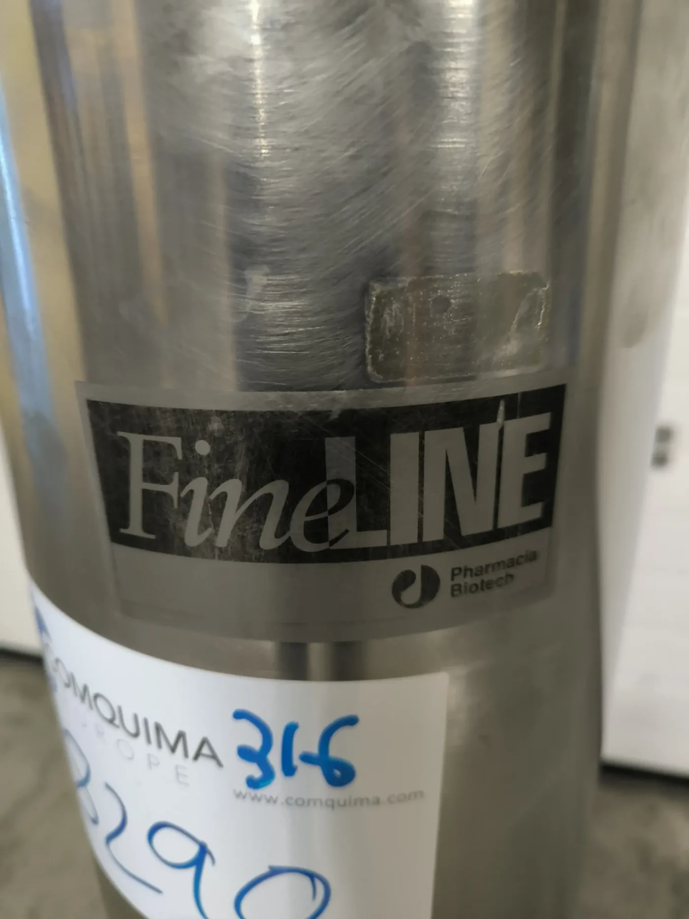 USED AMERSHAM PHARMACIA BIOTECH FINE LINE STAINLESS STEEL CHROMATOGRAPHY COLUMN 24 LITERS - 8
