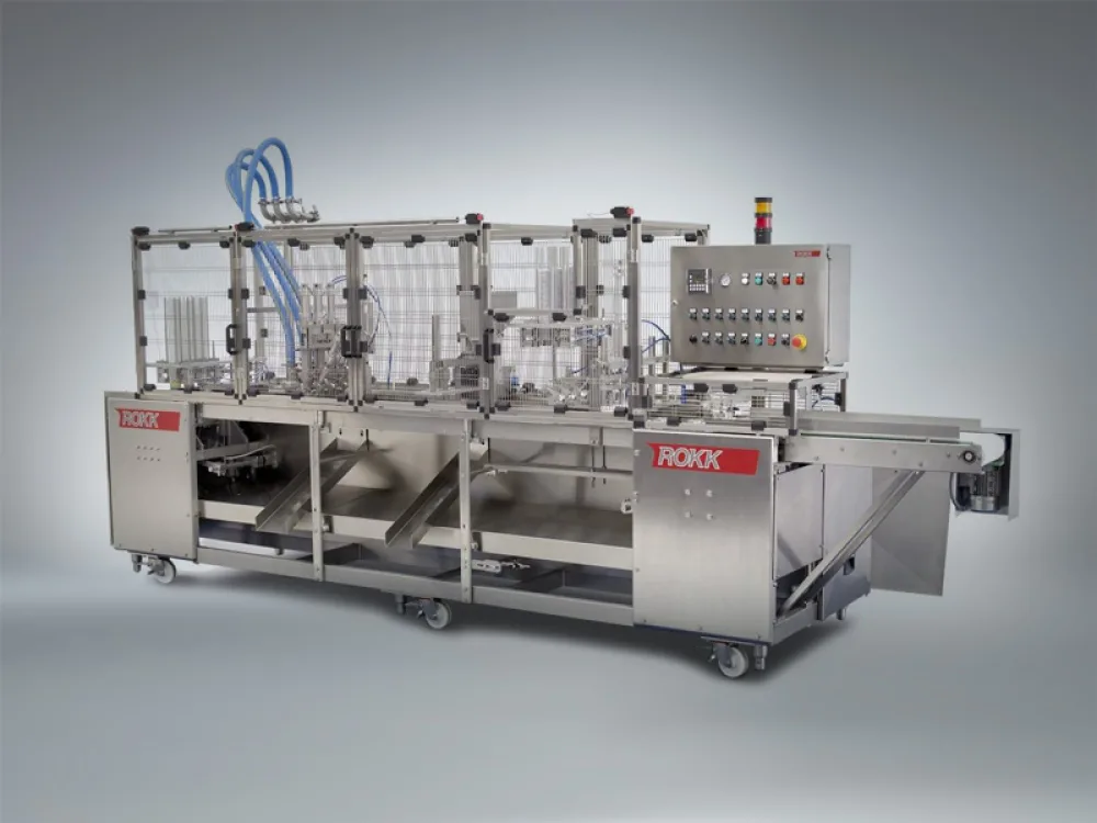ROKK RL 12000 Linear Cup, Tub and Cone Filling Machine