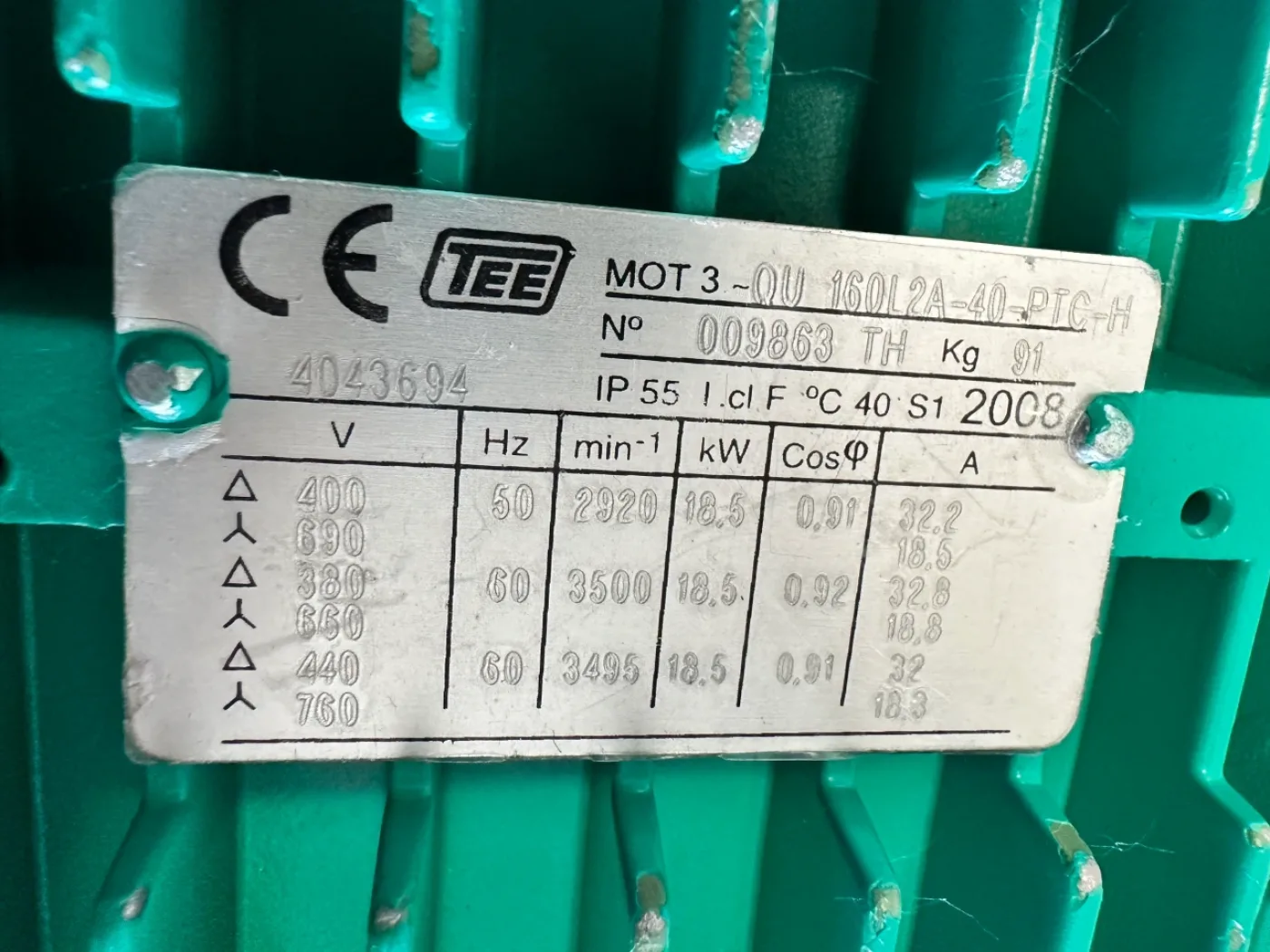 WILO Einstufige Niederdruck-Kreiselpumpe NL50/250-18,5-2-12 - 4