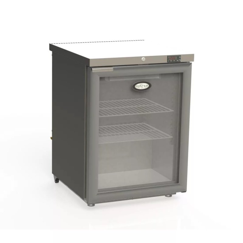 Foster 1 Glass Door 150Ltr Under Counter Fridge with Light HR150G-13/174 - islandcatering