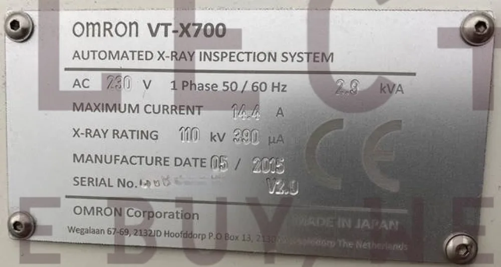 OMRON VT-X700 (3D-AXI mit CT-Technology), AXI system, vintage 2015