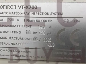 OMRON VT-X700 (3D-AXI mit CT-Technology), AXI system, vintage 2015