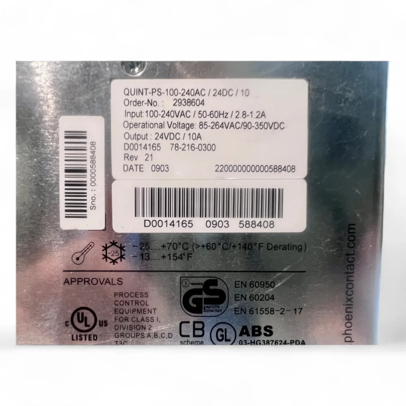 PHOENIX CONTACT QUINT-PS-100-240AC/24DC/10 Schaltnetzteil 24V 10A 240W – Art.Nr. 2938604 - 8