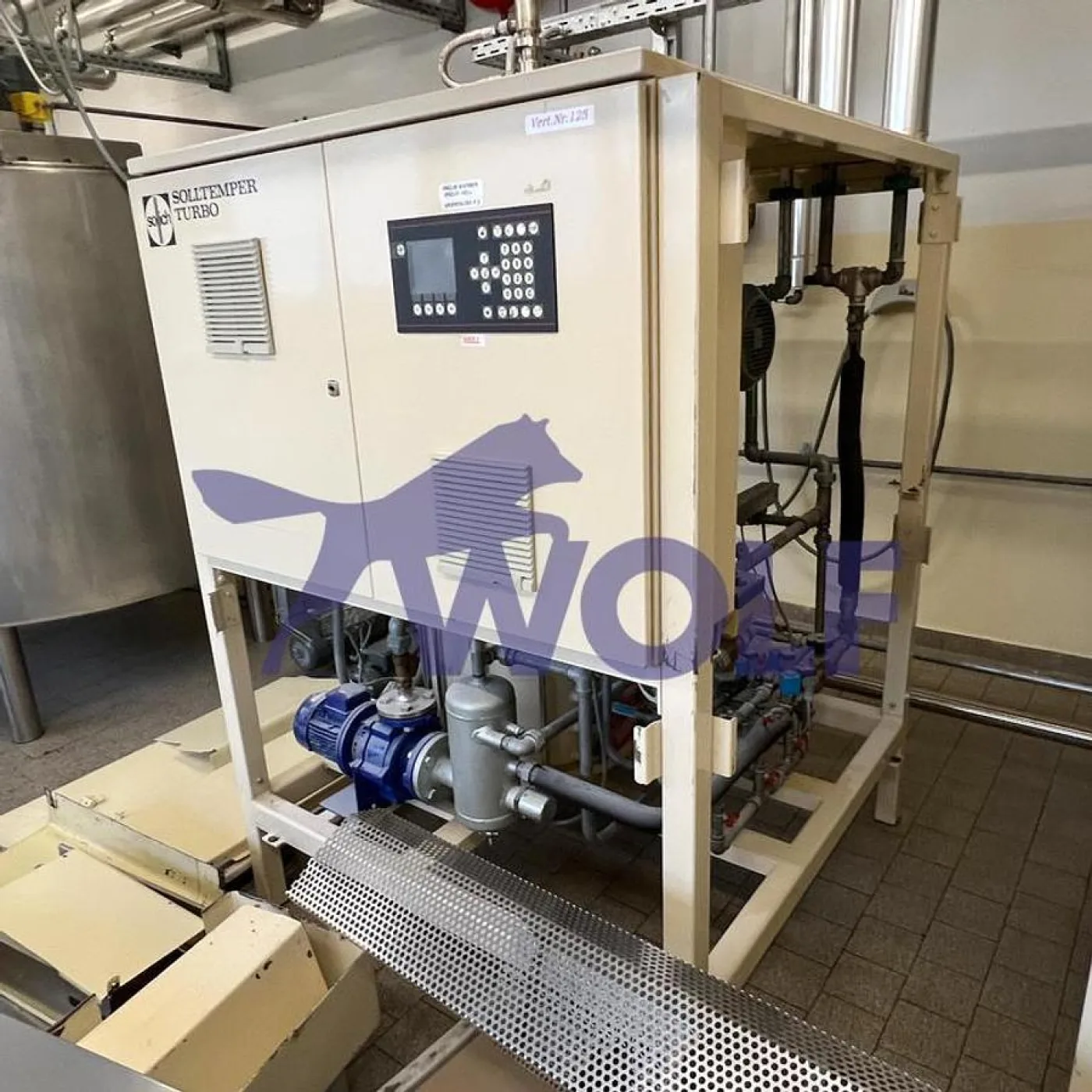 Scheiben-Temperiermaschine SOLLICH - Type MSV-1000-A3 für ca. 1.000 kg pro Stunde. - 1