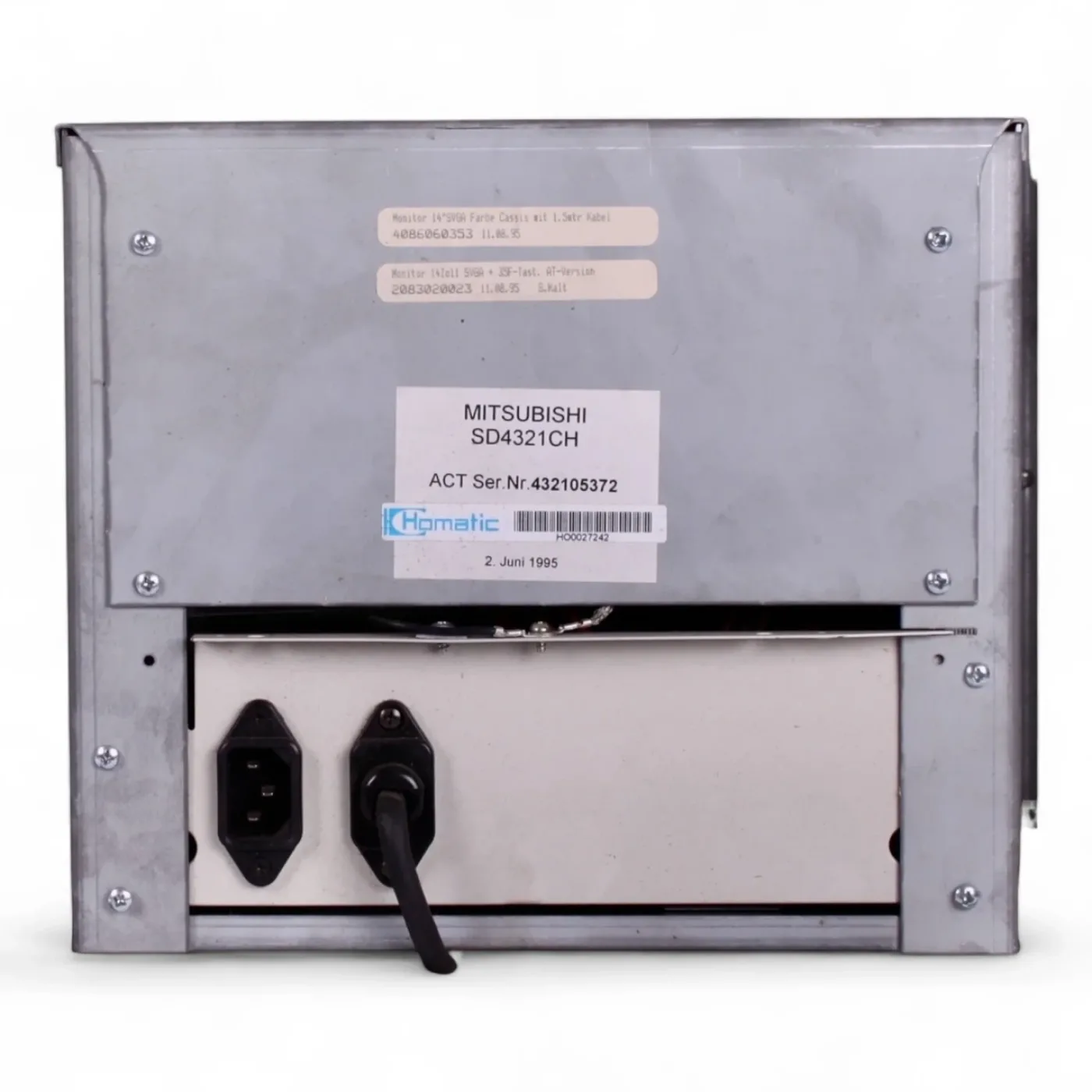 HOMAG Bildschirm 14" SVGA Monitor Bedienteil Kurzhub-Tastatur Art.-Nr. 2083020023 – 4086060353 - 8