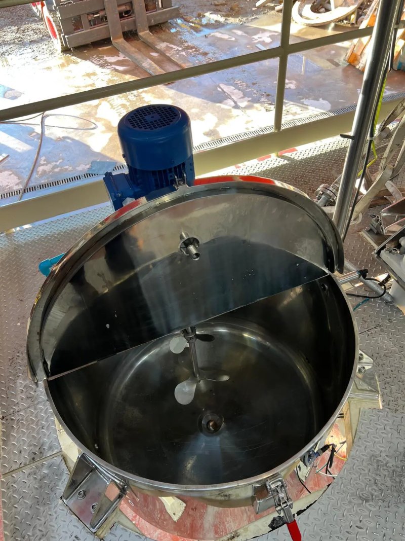 USED SKID REACTOR TRIAGI LLEAL ATPP MTA-250 STAINLESS STEEL 250 LITERS + 2 LUNG TANKS WITH AGITATION