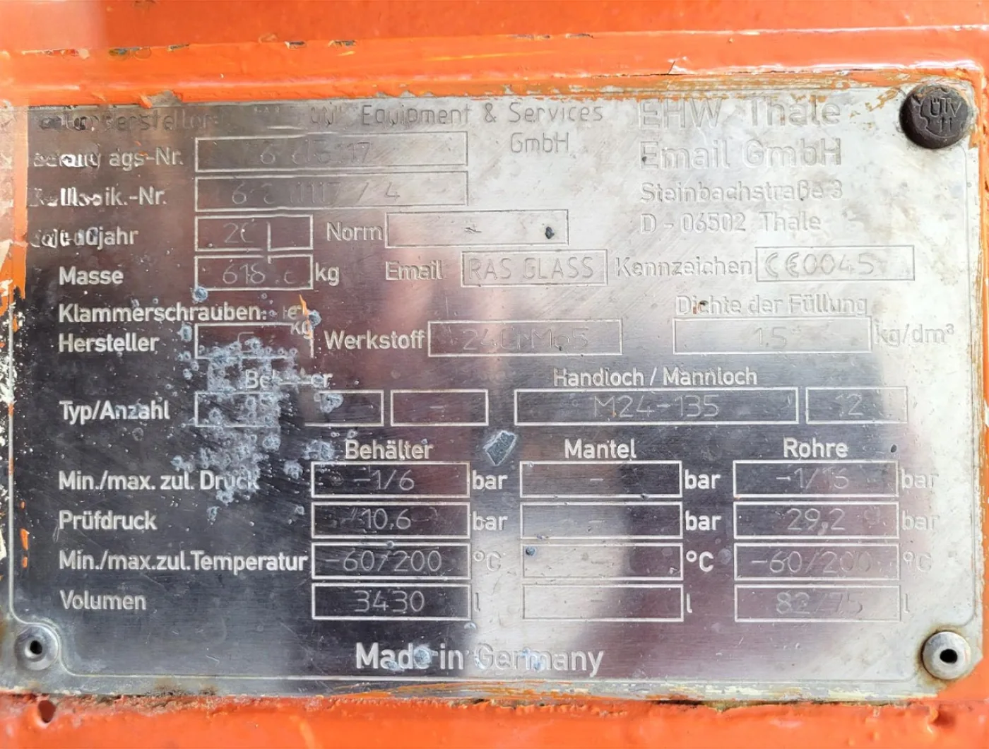 Thaletec BE2500 (reactor body) - Glass-lined Reactor - 5