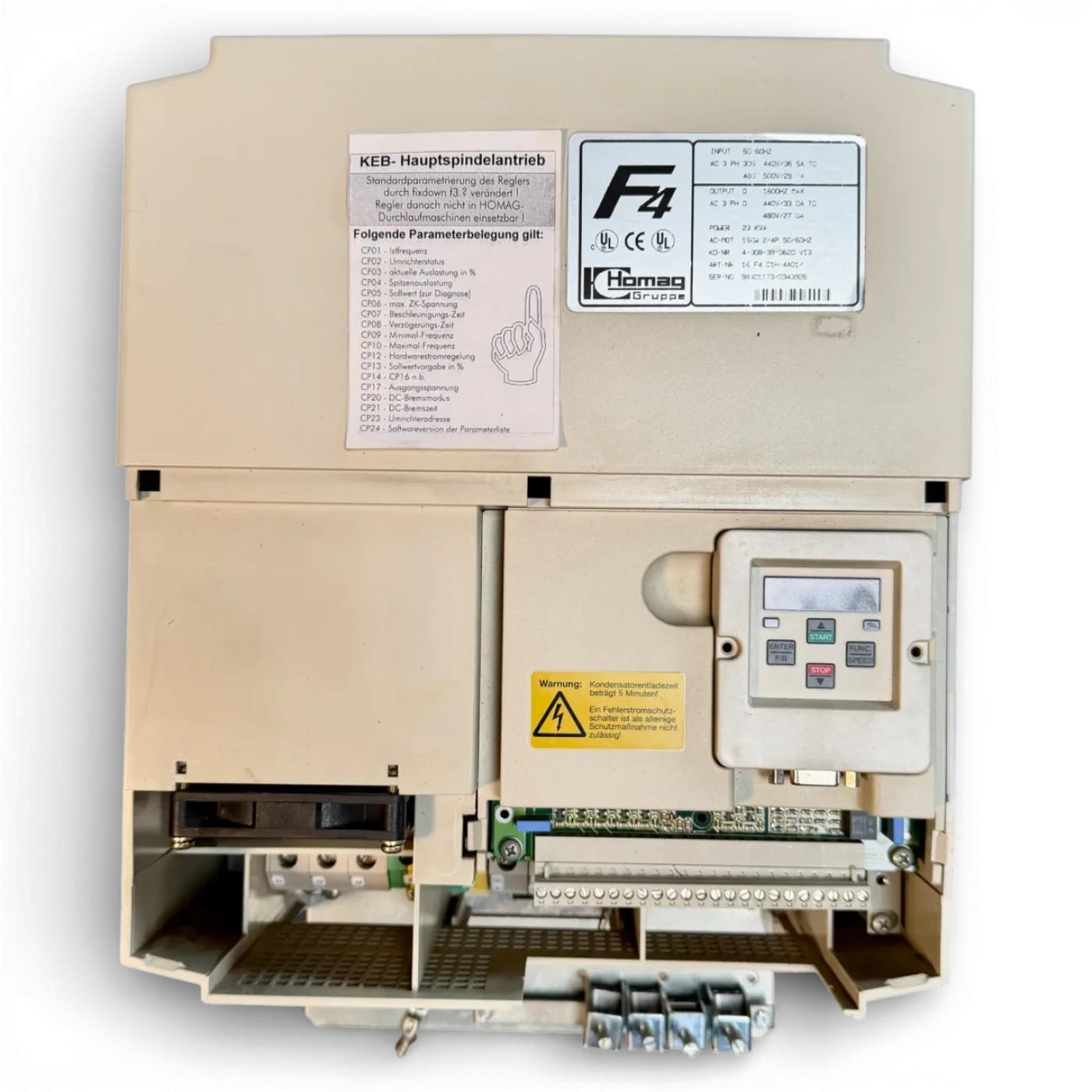 HOMAG KEB F4 C1H Frequenzumrichter 15 kW Art.-Nr. 16.F4.C1H-4A01 Homag Nr. 4-008-39-0620 - 3