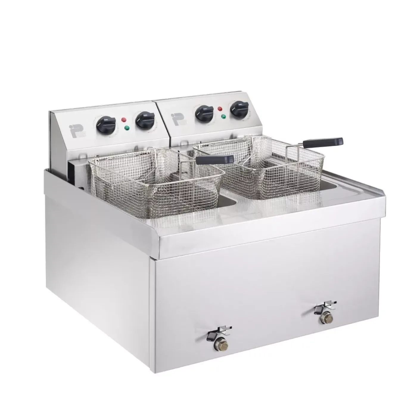 Parry Twin Tank Twin Basket Countertop Electric Fryer NPDF6 - islandcatering - 1