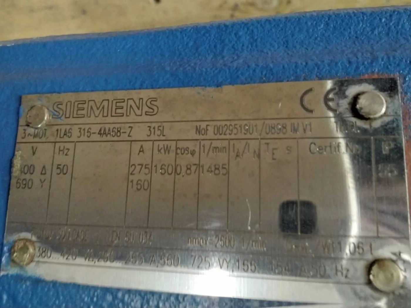 VEM Elektromotor / Drehstrommotor K21R 280M 4 TWS LL HW - 6