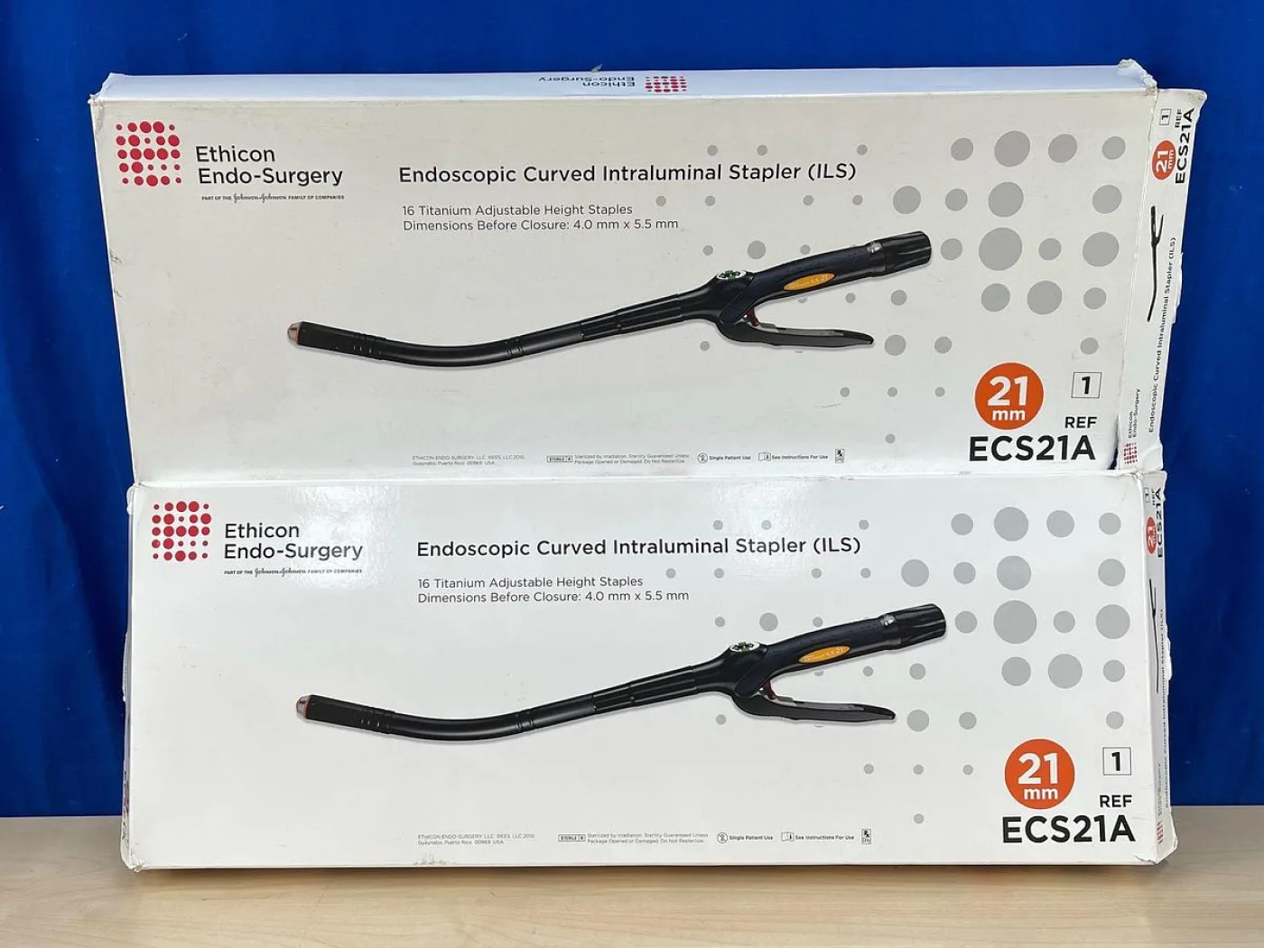 Ethicon Endo-Surgery Endoscopic Curved Intraluminal Stapler 21 MM REF: ECS21A - 1