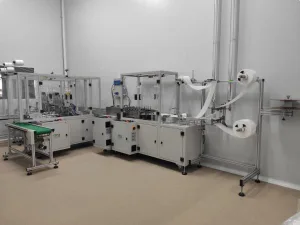 Máquina automática de mascarillas higiénicas y quirúrgicas protectoras de 3 capas desechables