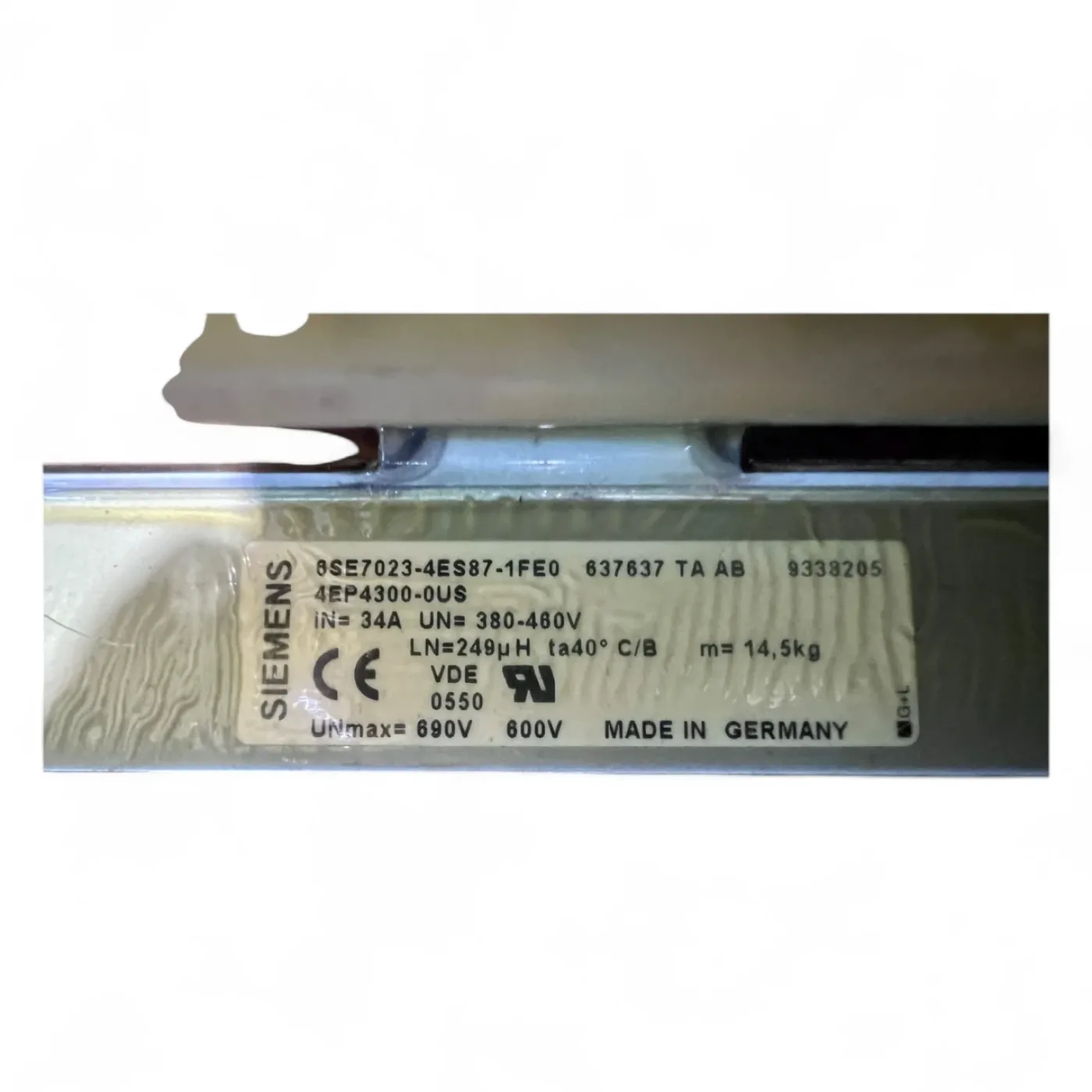Siemens Netzdrossel 34 A 380–460 V 249 µH – Line Reactor | Drosselspule | 6SE7023-4ES87-1FE0 - 4
