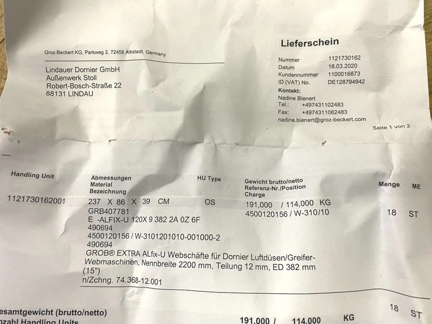 36x Kammen voor Dornier 220cm - 5