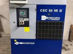 CECCATO ROTARY SCREW COMPRESSOR MODEL SCN 60/8 IVR, SECOND-HAND MACHINE