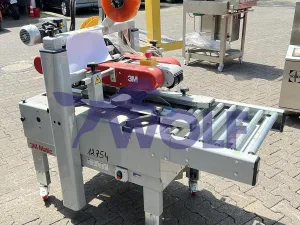 Versandkarton-Verschließmaschine 3M - Modell 700-A-I/Type 39600, Baujahr 2008.