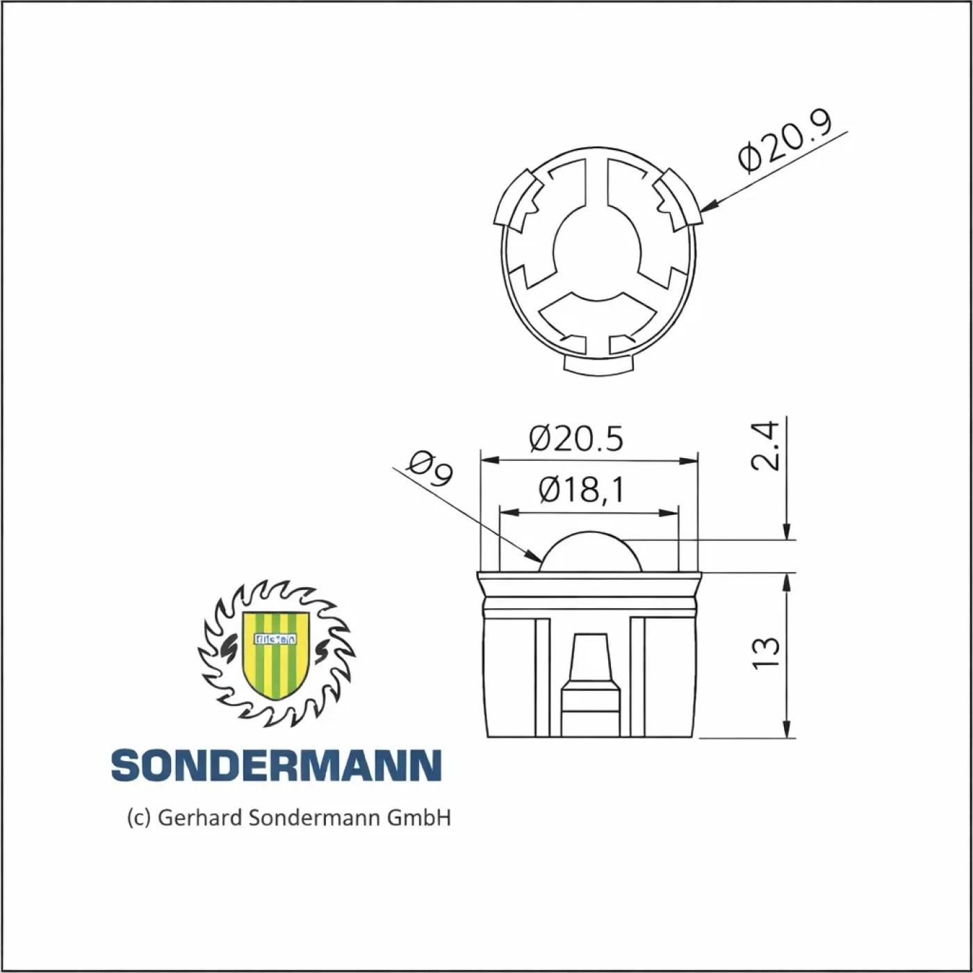 Kugeldüse Luftdüse 20,5 mm Luftkissentisch mit Feder wie Holzma 2-052-66-2600 HOMAG Sawteq Kugelventil mit Feder - 5