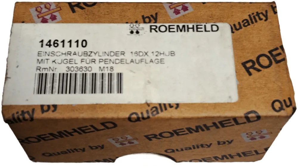 Roemheld Einschraubzylinder, ew Ø16 x 12 mm Hub 1461110