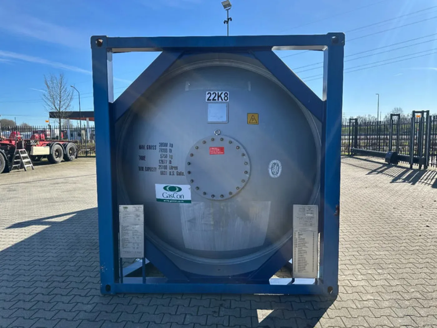 20FT ISO T50 Gastank / T50 / 25.000L / MAWP: 15,1 bar / 5Y- + CSC-inspection valid till 04-2028 - 5