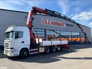 Scania R 490 8x4 Euro 6 Retarder HMF 60 Tonmeter laadkraan + Fly-Jib