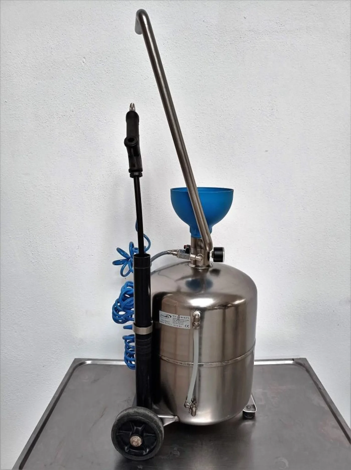 SERBATOIO MONTALIQUIDI CARRELLATO INOX – RAMEX – MOD. 1624 - 1