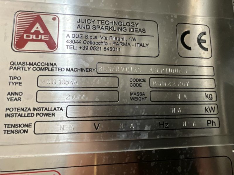 2022 A Due S.p.A. A Due S.p.A. MGN105XA Stainless Steel Pall filter and Valve Manifold for Aseptic Vessels
