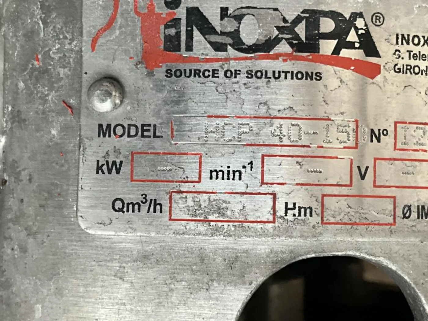 2014 Inoxpa Inoxpa HCP 40-150 Stainless Steel Contact Parts Centrifugal Pump - Line 7 - 7