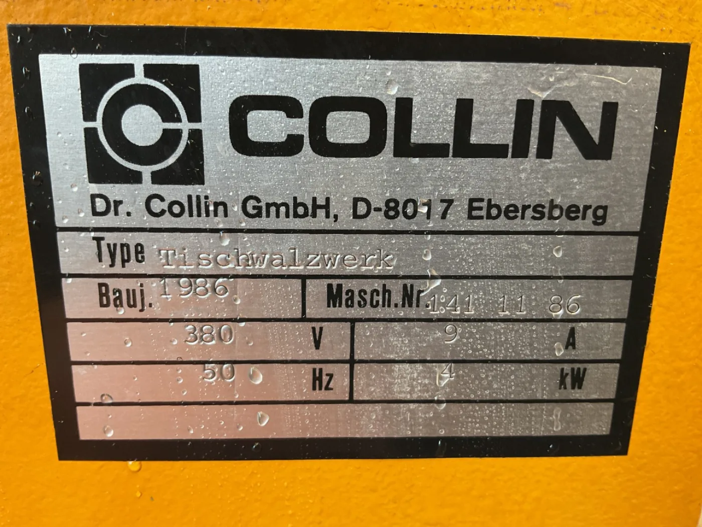 Collin Tischwalzwerke - Mixing mill - 1