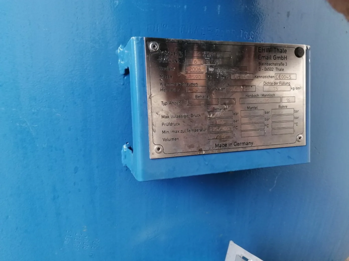 Thale 6300 ltr. - Pressure vessel - 4