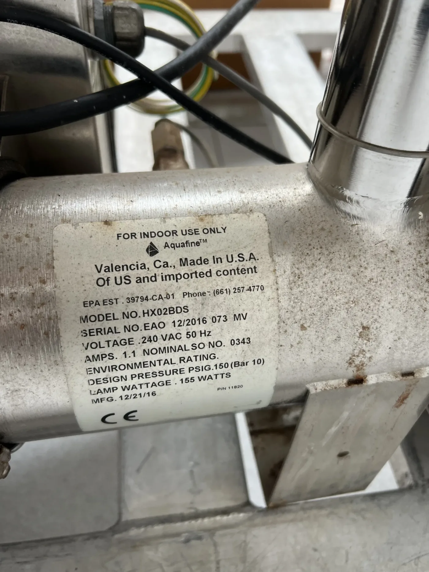 UV DISINFECTION UNIT AQUAFINE HX02BDS - 6