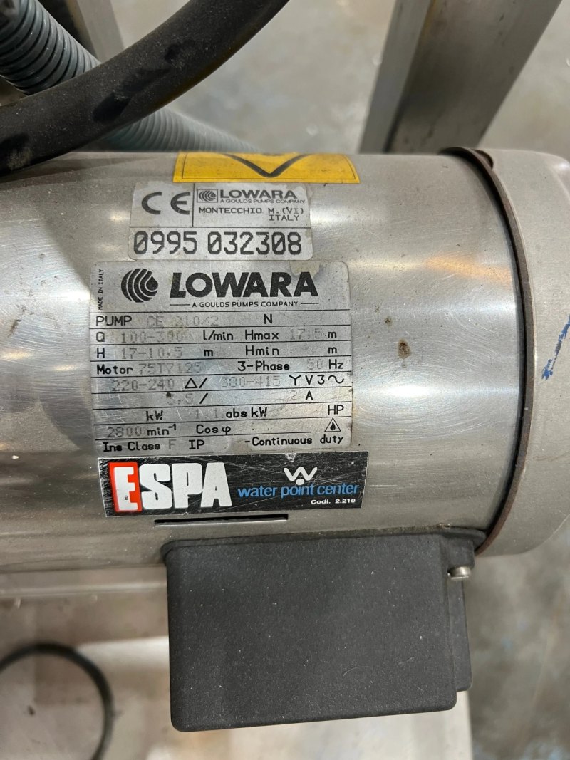 USED SKID HEATED TANK WITH CENTRIFUGAL PUMP