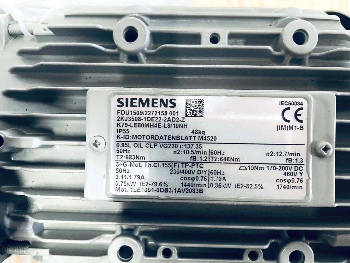Siemens Getriebemotor K79-LE80MH4E-L8/10NH - 4