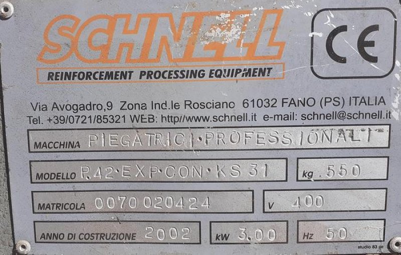 Máquina de dobrar aço SCHNELL