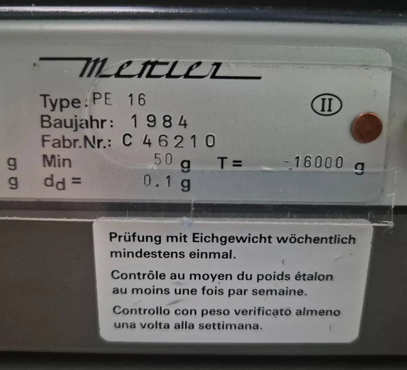 Mettler PE 16 Präzisionswaage - 6