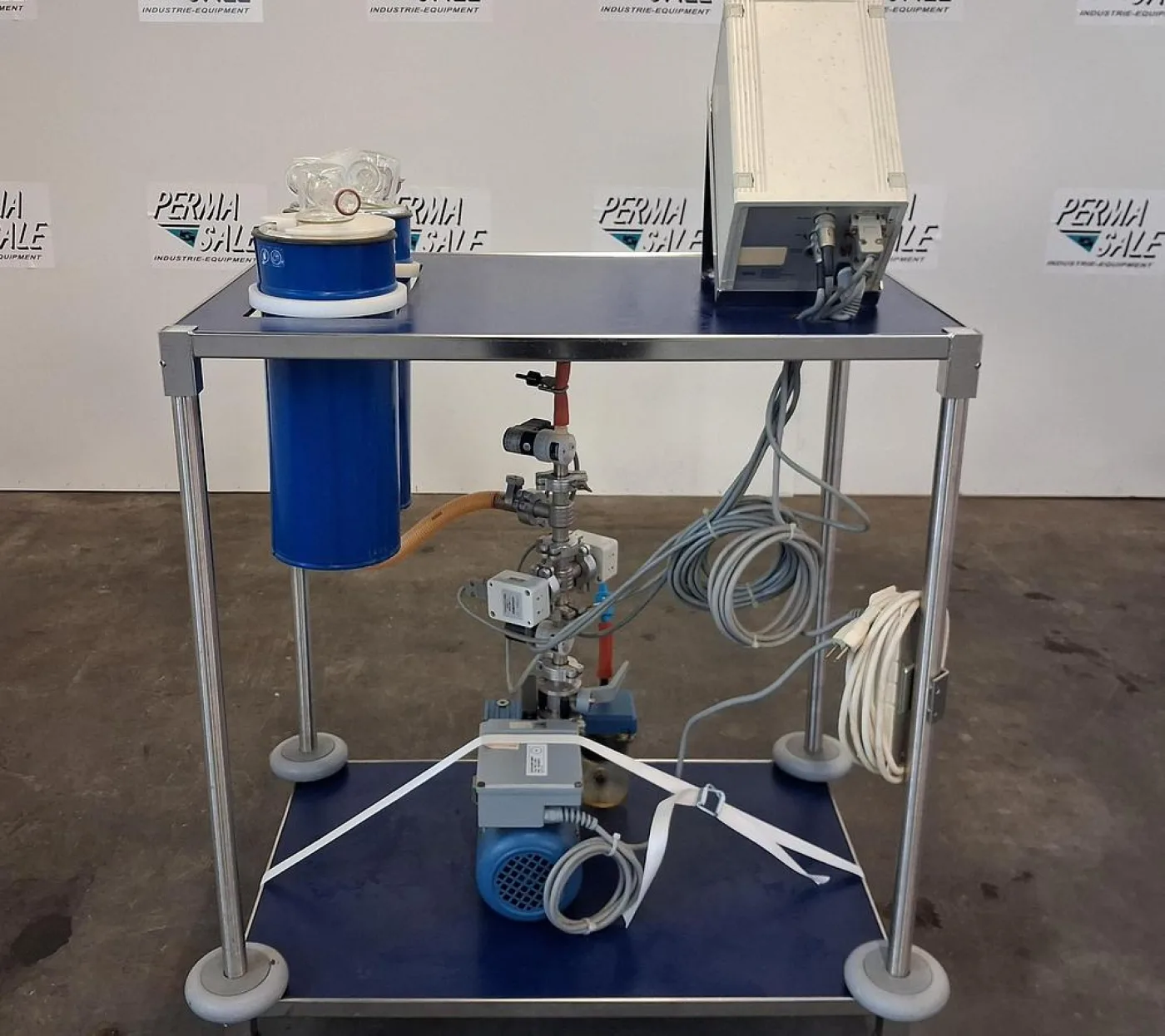 Labor-Vakuumanlage mit Drehschieber-Vakuumpumpe RZ 2 und Vakuummessgerät Thyracont – mobile Laboranlage - 8