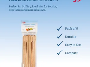 Tala Bamboo Skewers 18cm – 300 Skewers (6 Packs of 50) - islandcatering